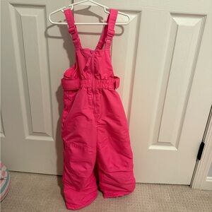 Kids Pink Snow Bib Overalls